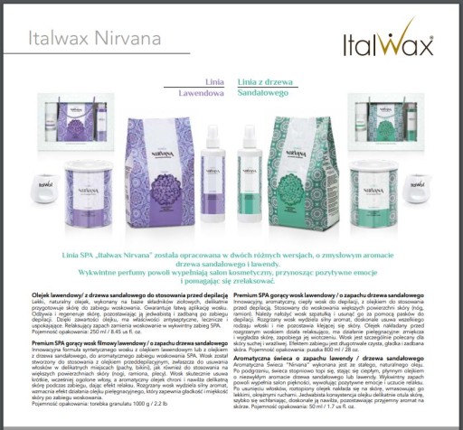 ItalWax NIRVANA Лаванда для депиляции SPA-масло-воск