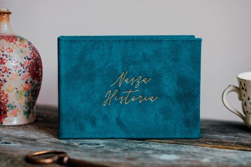 Aksamitne pudełko na zdjęcia 10x15 stempel