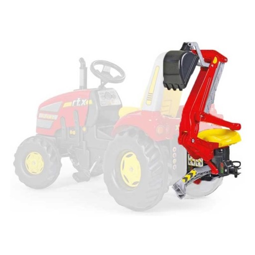 Roll Toys задний экскаватор с замком, красный