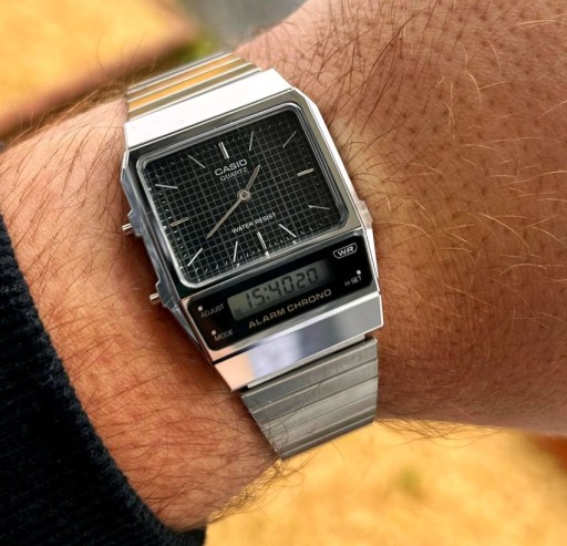 ЧАСЫ CASIO AQ-800E-1A ПРЯМОУГОЛЬНЫЕ РЕТРО-КЛАССИЧЕСКИЕ ЧАСЫ В ОРИГИНАЛЬНОЙ КОРОБКЕ