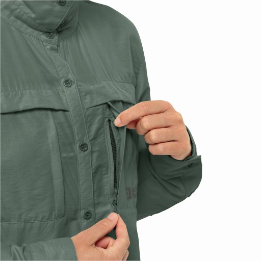 Damska koszula trekkingowa Jack Wolfskin BARRIER LS SHIRT M