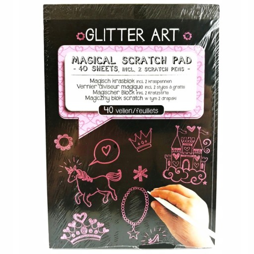 MAGIC SCRATCH BLOCK, 40 ЛИСТОВ, стилус.