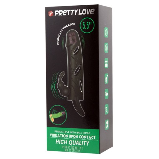 WIBRUJĄCA PRZEDŁUŻKA NA PENISA PRETTY LOVE 5.5''