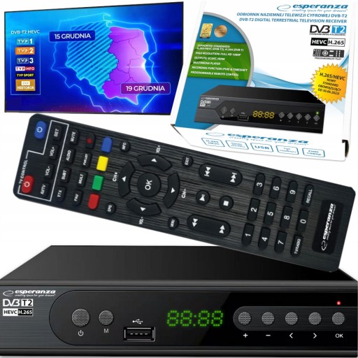 DVB-T2 ТЮНЕР ЭФИРНОГО ТВ ДЕКОДЕР FULLHD DVB-T2