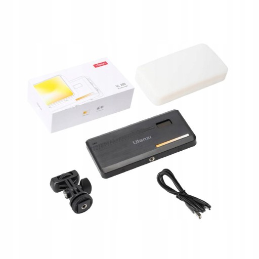 Lampa LED Ulanzi VL200 2500-9000K + dyfuzor + mini głowica