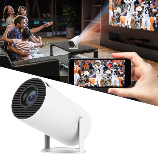 ПРОЕКТОР ANDROID TV WIFI FULL HD ПОРТАТИВНЫЙ УМНЫЙ ВРАЩАЮЩИЙСЯ ДИНАМИК