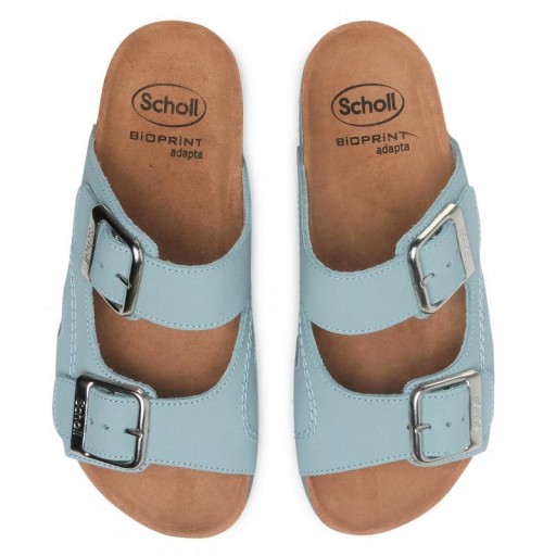 SCHOLL MOLDAVA Шлепанцы кожаные, медицинская обувь синие