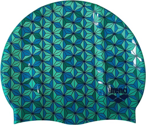 CS70 Czepek Pływacki Silikonowy Na Basen ARENA PRINT 2 STARFISH