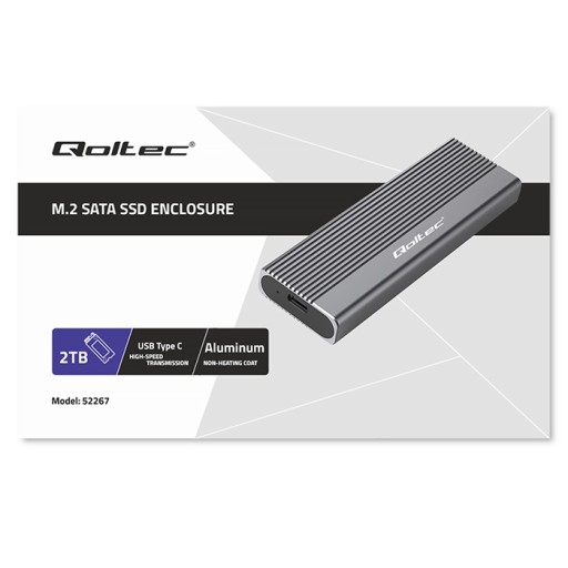 Алюминиевый корпус, отсек для твердотельных накопителей M.2, SATA NGFF, USB-C, 6 Гбит/с, 2 ТБ, быстрый