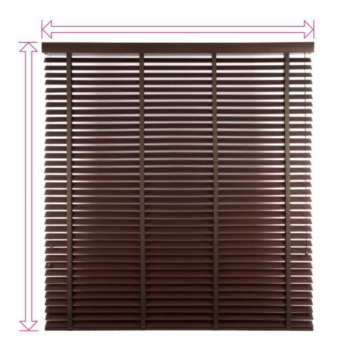 Жалюзи на заказ CLICKY Flip 50мм Искусственное дерево ПВХ 80х150см