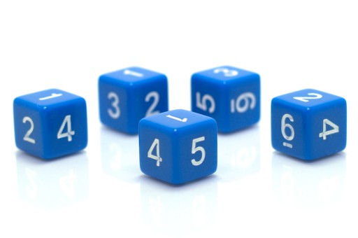 КОСТИ 1,6 СМ RPG СИНИЕ ШЕСТИГРАННЫЕ КОСТИ D6