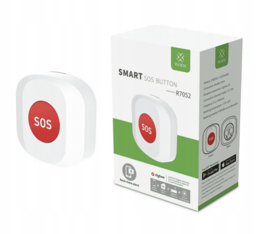 Кнопка безопасности SOS беспроводной сигнализатор Zigbee Tuya Woox