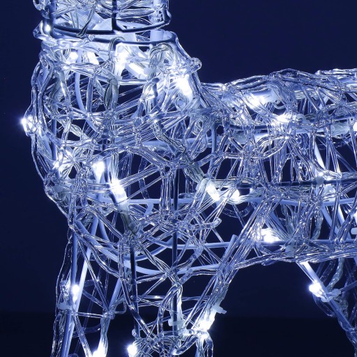 RENIFER ŚWIECĄCY DUŻY 100LED OZDOBA ŚWIĄTECZNA Z GŁOWĄ LAMPKI DEKORACJA