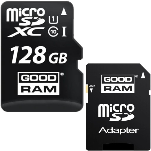 КАРТА ПАМЯТИ 128 ГБ microSD Goodram + адаптер