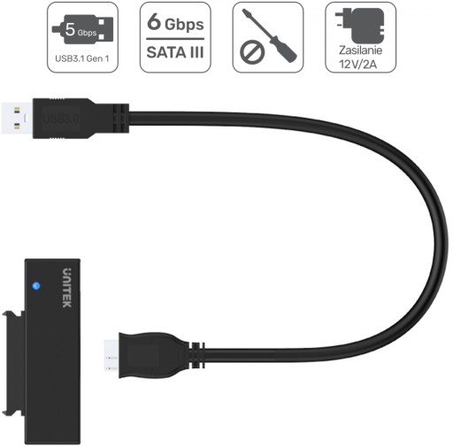 Адаптер Unitek Y-1039 USB 3.0 — мост SATA III 25