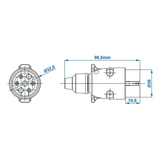 Вилка для прицепа 7 PIN алюминий ProPlus