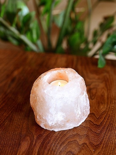 ПОДСВЕЧНИК НАТУРАЛЬНАЯ СОЛЬ 1-2 КГ ИОНИЗАТОР TEALIGHT