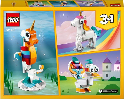 LEGO 31140 3W1 JEDNOROŻEC MAGICZNY DLA DZIEWCZYNKI ZABAWKA NA PREZENT 24H