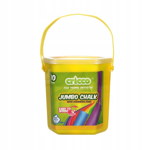 Ведро для мела цветное Jumbo 10 шт CRICCO