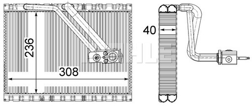G0KCBB MAHLE Испаритель кондиционера подходит для: MERCEDES EQV (W447), EVITO TO