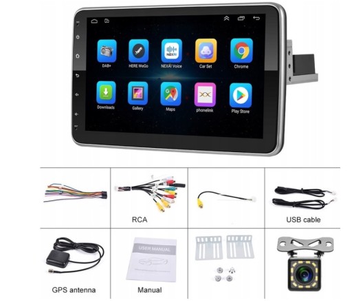 АВТОМОБИЛЬНАЯ РАДИО 1 DIN ANDROID GPS ПОВОРОТНАЯ УНИВЕРСАЛЬНАЯ