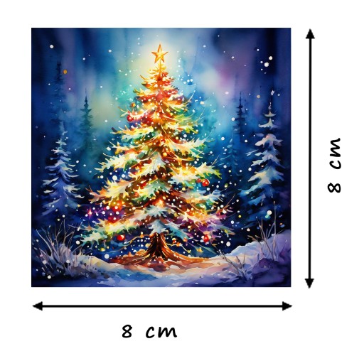 Papier ryżowy do decoupage A4 30-35g 17x17cm Boże Narodzenie