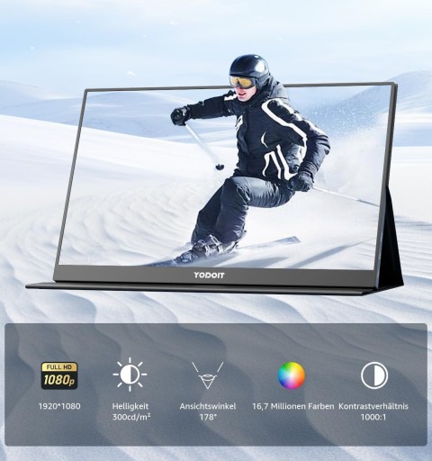 Yodoit portable monitor для компьютерного ноутбука 17.3 '' FHD IPS Новый экран