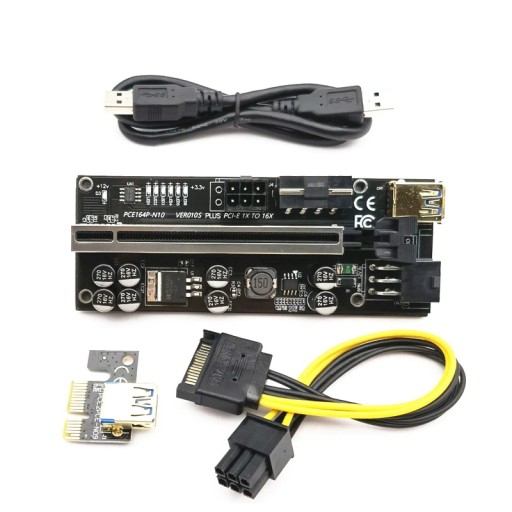 PCI-E USB Riser SPLITTER + адаптер 4x RISER 010s