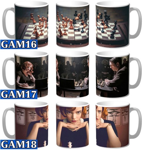 KUBEK Gambit Królowej dla szachisty szachy PREZENT