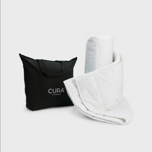 Kołdra obciążeniowa CURA Szwedzka 150 cm x 210 cm 11 kg Biały