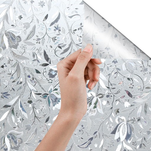 СТАТИЧЕСКИЕ ДЕКОРАТИВНЫЕ ЦВЕТЫ ДЛЯ ОКОН ИЗ ФОЛЬГИ ДЛЯ ОКОН DIY РУЛОН 90X200CM