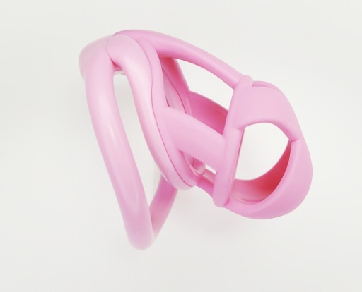 Mały Różowy Pas cnoty, Chastity Cage 4 Oringi Dilator M