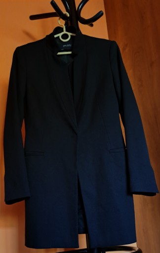 ДЛИННАЯ КУРТКА ZARA ЧЕРНАЯ, РАЗМЕР 34/S J. NEW CHANCE