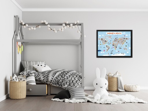 Zwierzęta Świata dla dzieci Obraz 33X43 ramka ikea