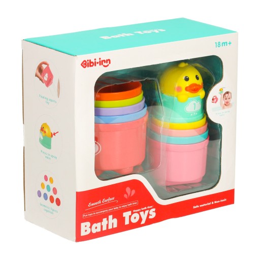 Игрушки для ванной, обучающие чашки-башни с цифрами Bibi-inn