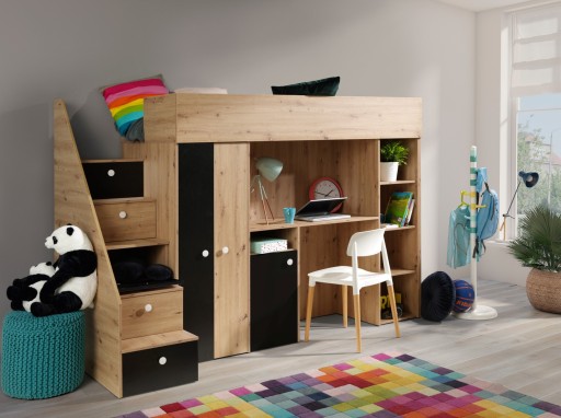 Двухъярусная кровать SMART 14 с письменным столом