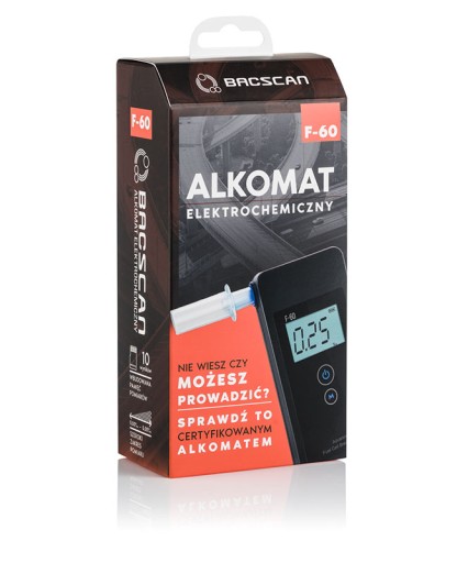 Алкотестер BACSCAN F60 + калибровки + крышка