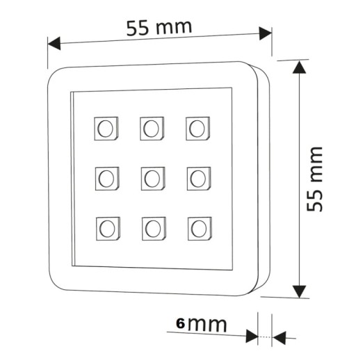 2-точечная светодиодная подсветка SQUARE RGB + пульт дистанционного управления