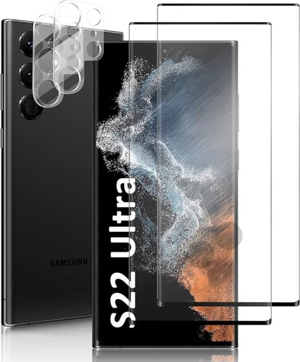ДИСПЛЕЙ ИЗ ЗАКАЛЕННОГО СТЕКЛА + КАМЕРА 2 + 2 ДЛЯ SAMSUNG GALAXY S22 ULTRA