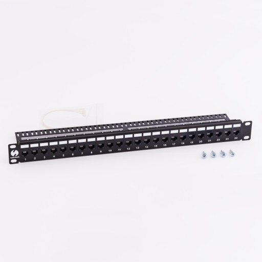 Патч-панель Netrack Keystone 19 дюймов, 24 порта, UTP, патч-панель с 24 разъемами Keystone Jack