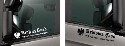 Naklejka na tira ROAD KING KRÓL KRÓLOWA *IMIĘ