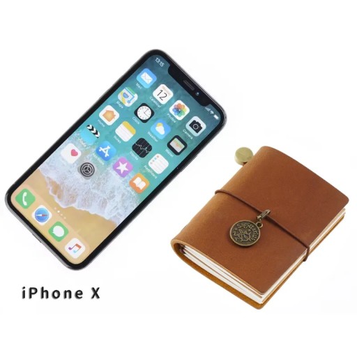 Мини-блокнот Fromthenon Traveler's Notebook с отрывными листами, верхний слой из телячьей кожи