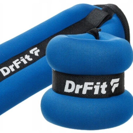Ciężarki na Kostki i Nadgarstki Obciążniki do Ćwiczeń Niebieskie DrFit 2 kg