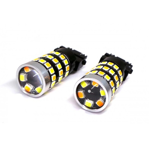 P27/7W LED 3157 12V CANBUS белый и оранжевый