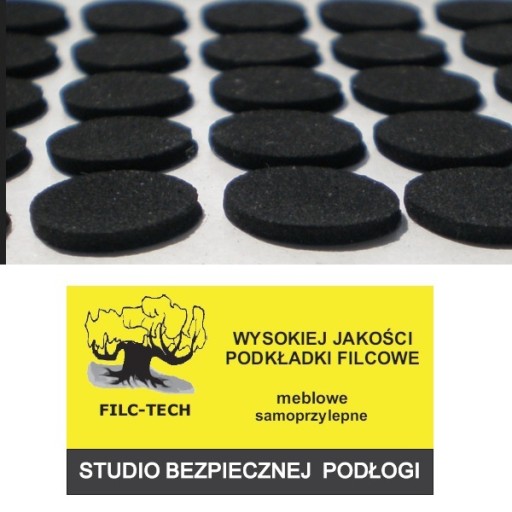 ZESTAW FILC POD MEBLE KRZESŁA STOŁKI 45 x 45 PODKŁADKI FILCOWE CZARNE 8 szt