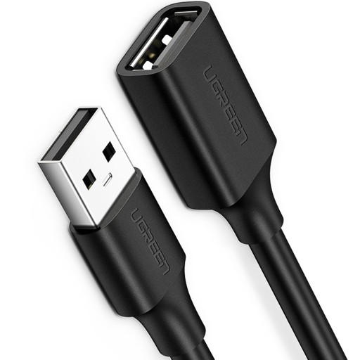 Удлинительный кабель USB 2.0 1 м Ugreen черный