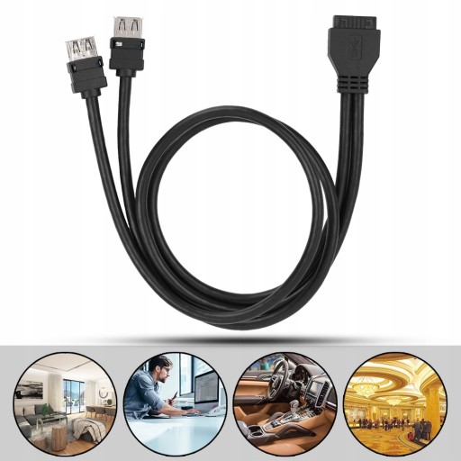 USB3.0 19/20-контактный кабель для монтажа на передней панели
