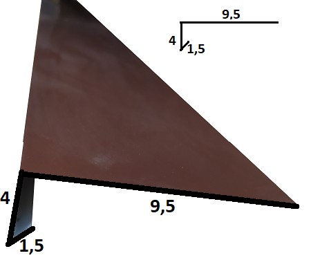 Отделка балкона 2 ral 8017 MAT BROWN, длина 1,95 м