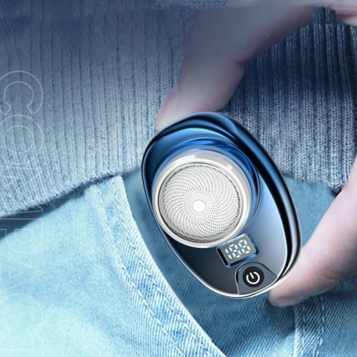 PRZENOŚNA MINI GOLARKA ELEKTRYCZNA DLA MĘŻCZYZN USB Z OSŁONA + SZCZOTECZKA