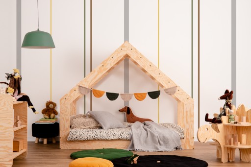 Детская кровать MOON G house 100x190 NATURAL ECO